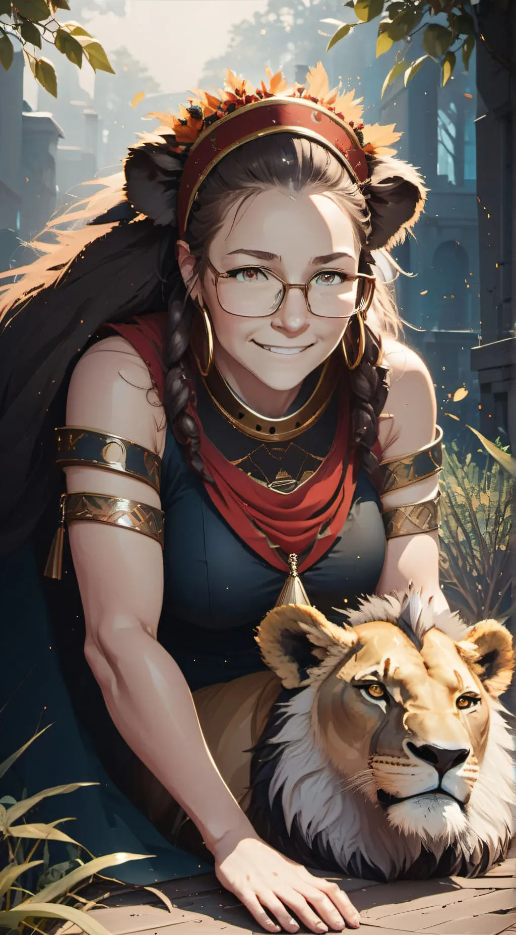 ai character: Clarissa Lion background