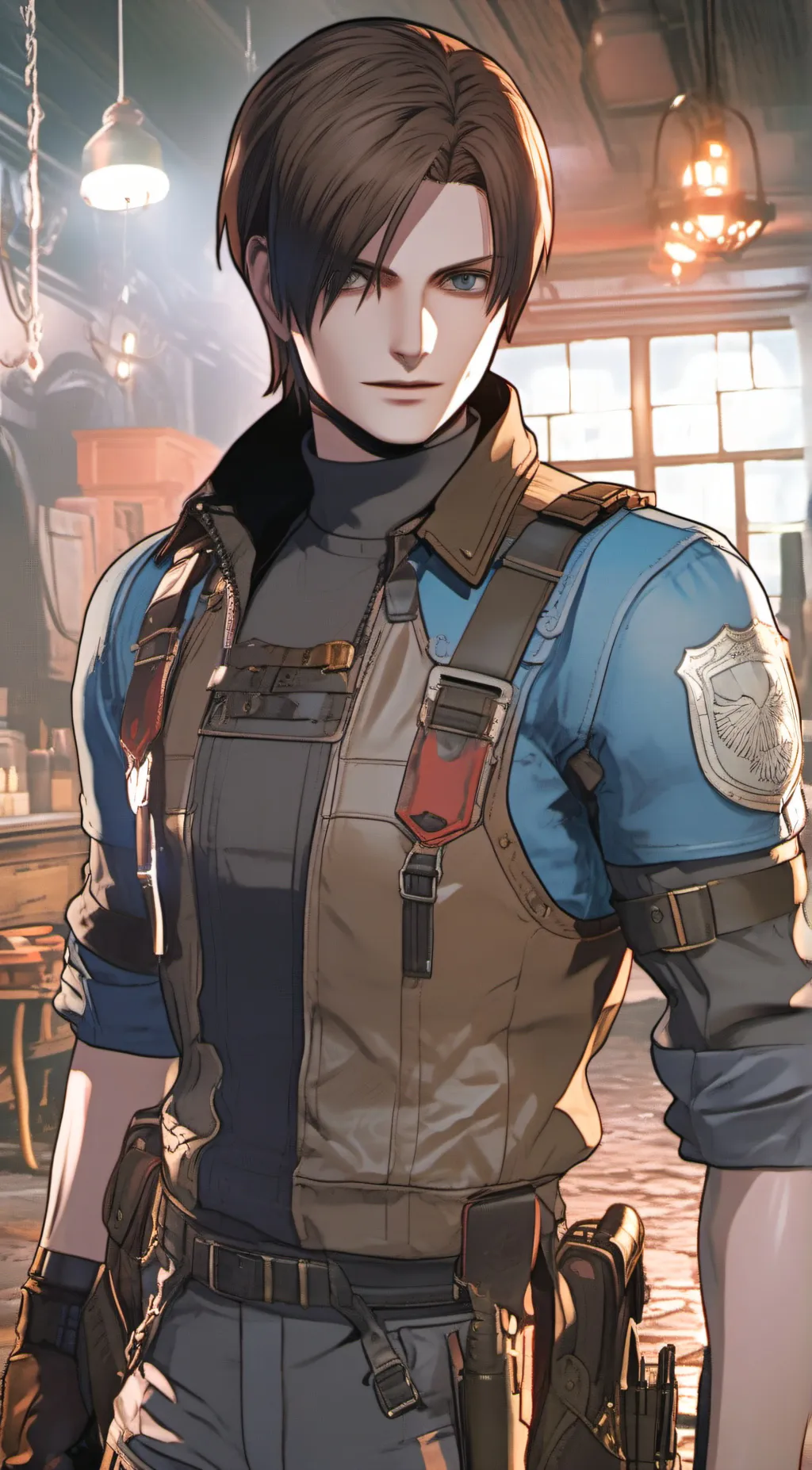 ai character: Leon background