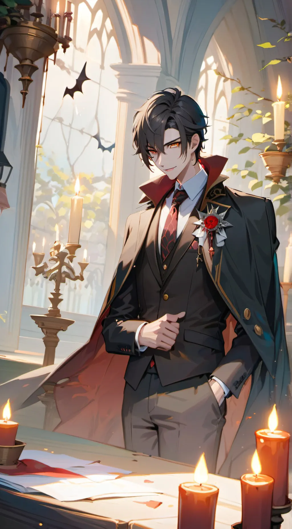 ai character: Fangs  background