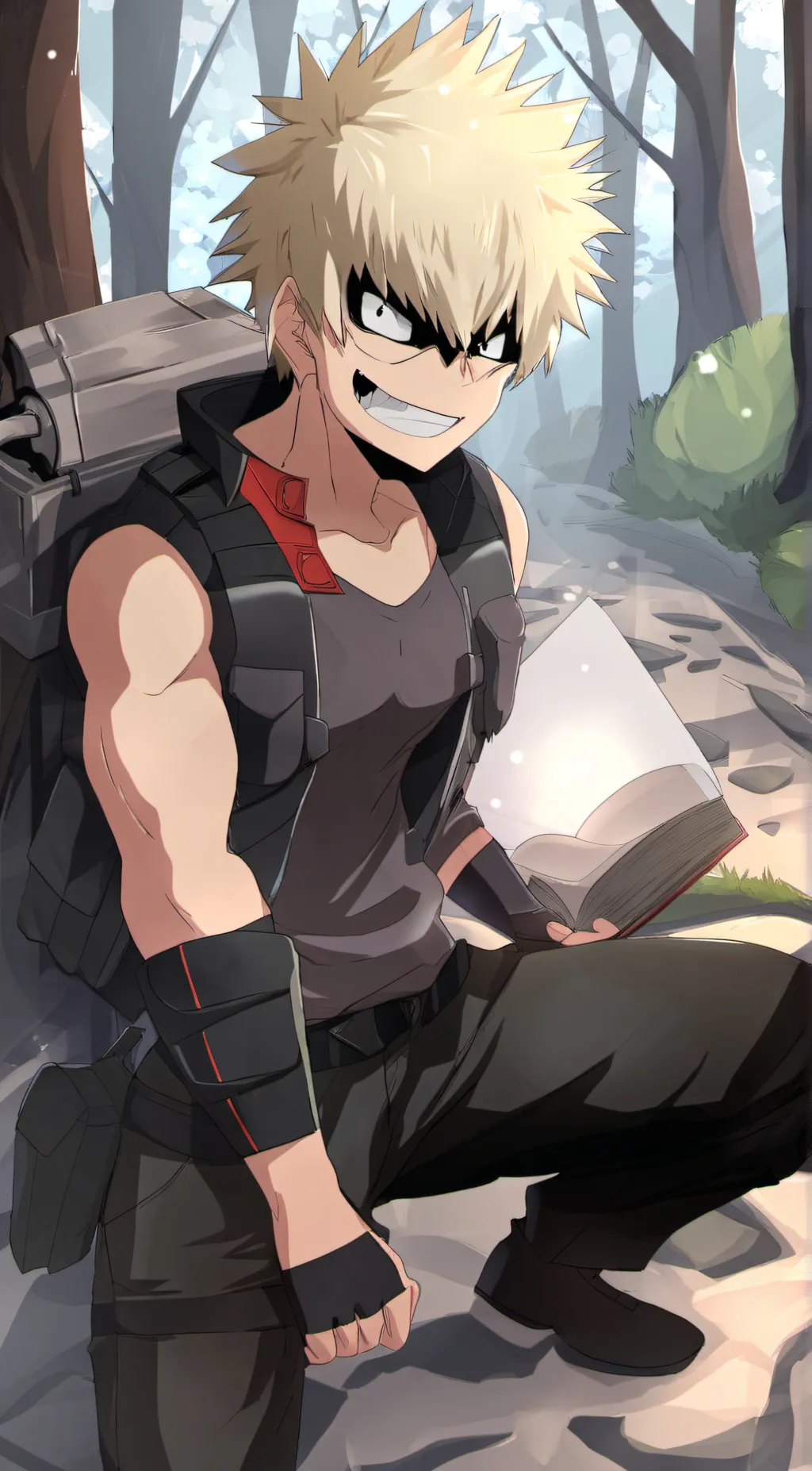 ai character: Katsuki Bakugo background