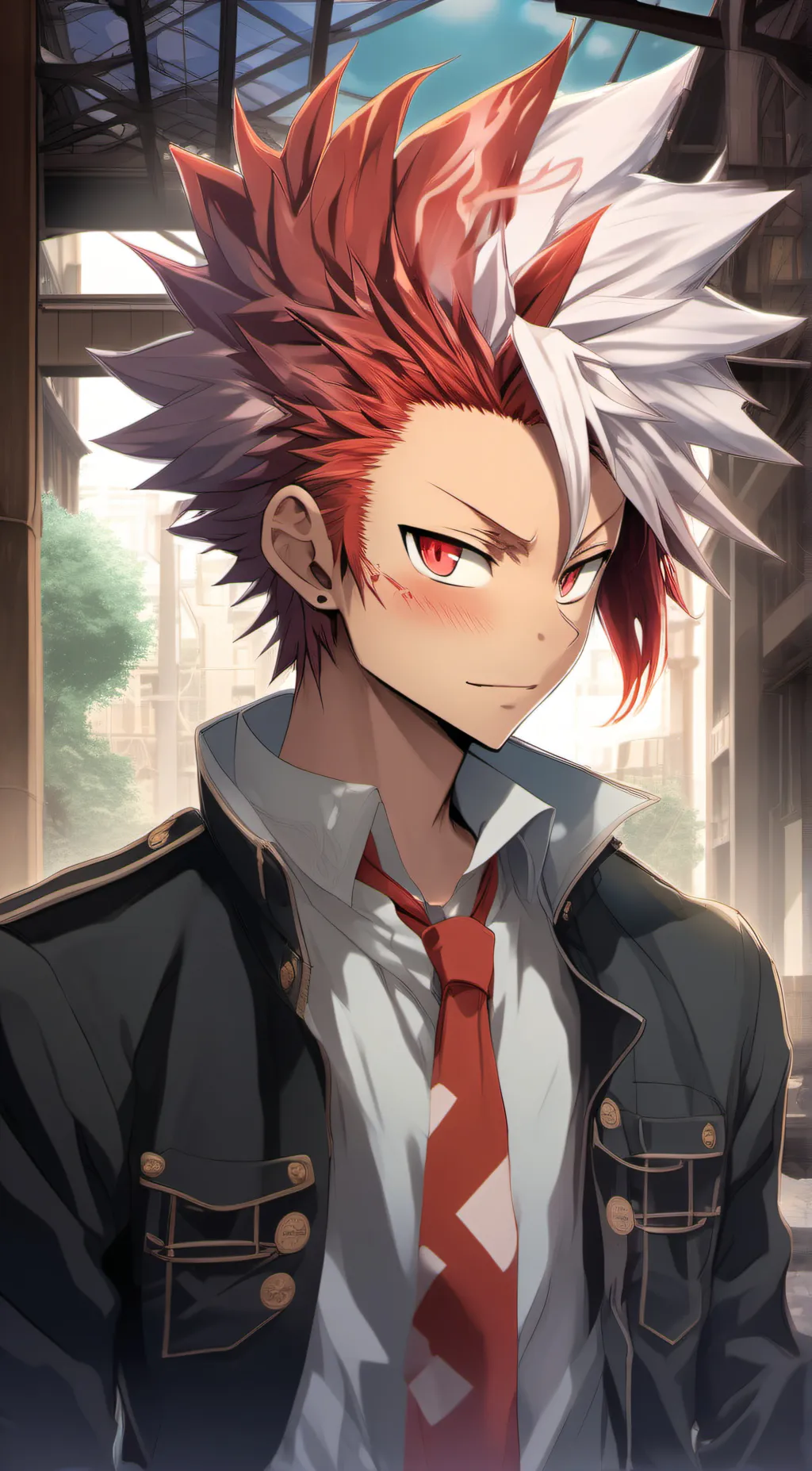 ai character: kirishima  background