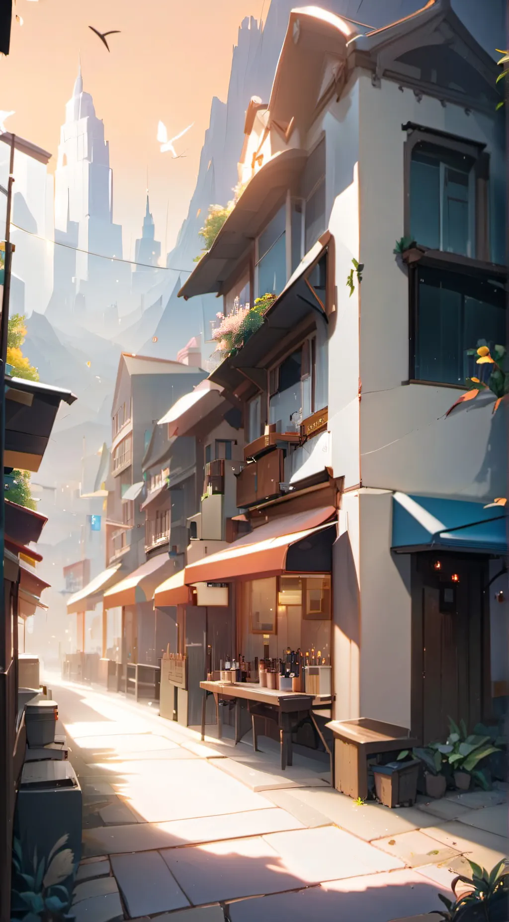 ai character: toilet city background