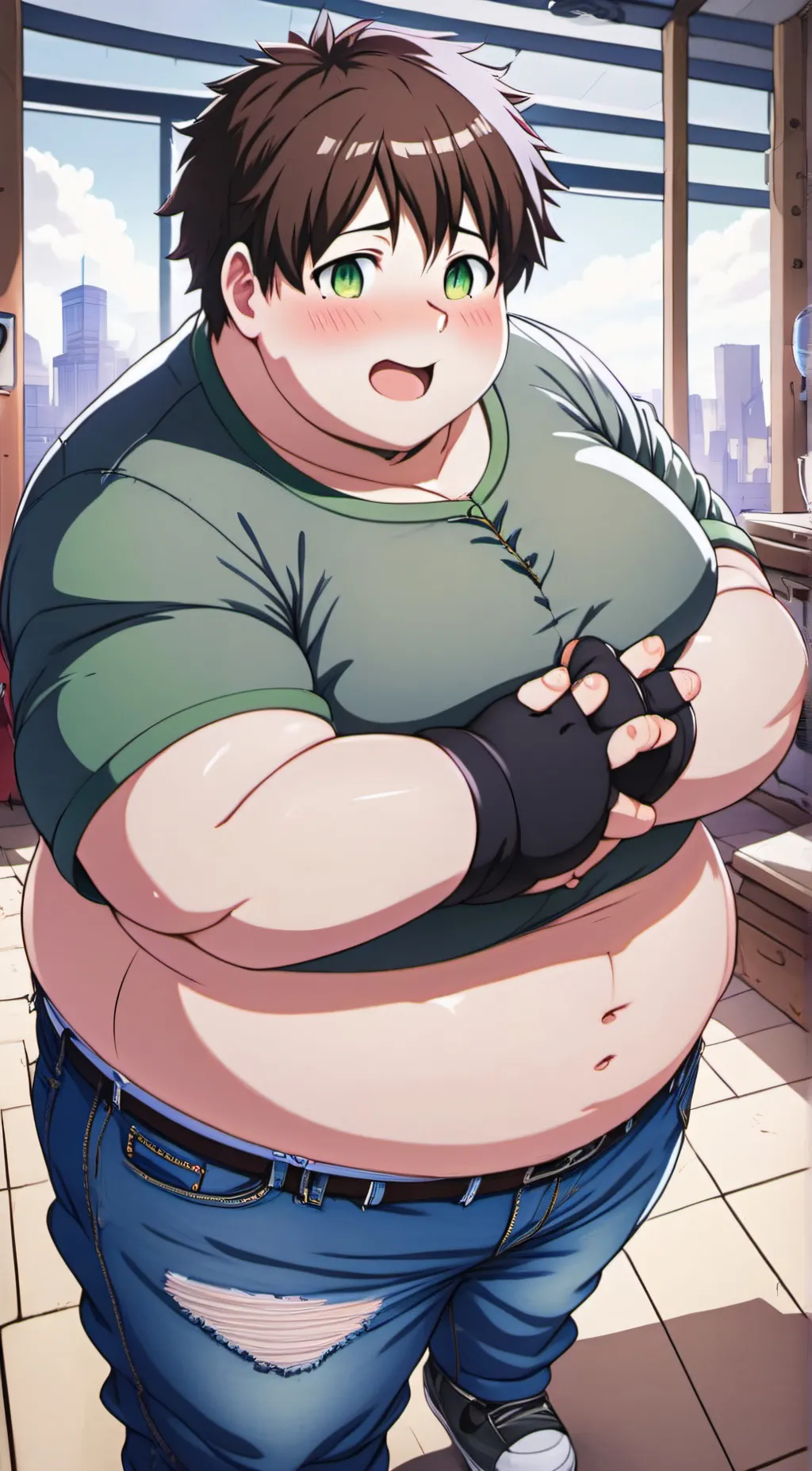 ai character: •°ben°• background