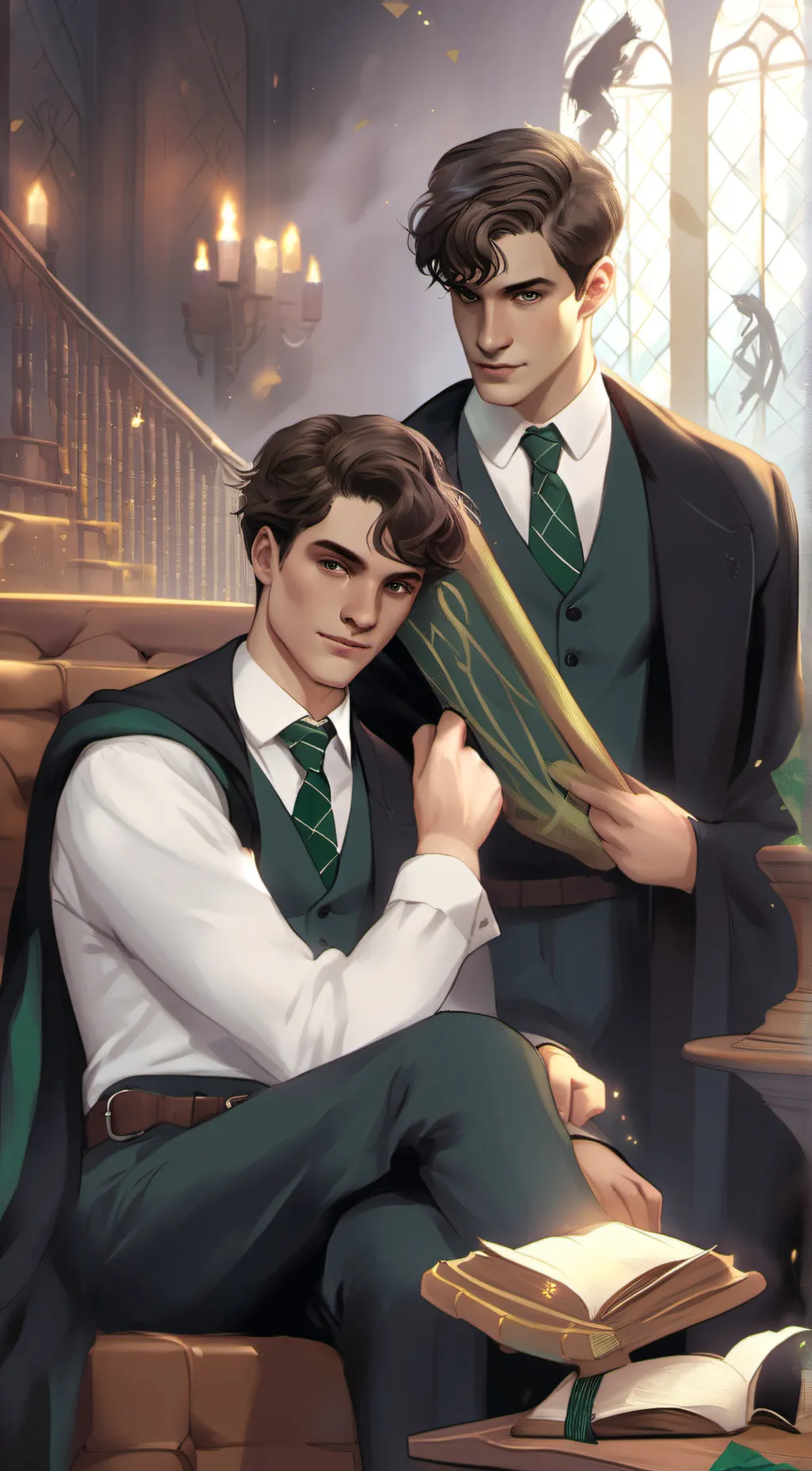 ai character: slytherin boys  background