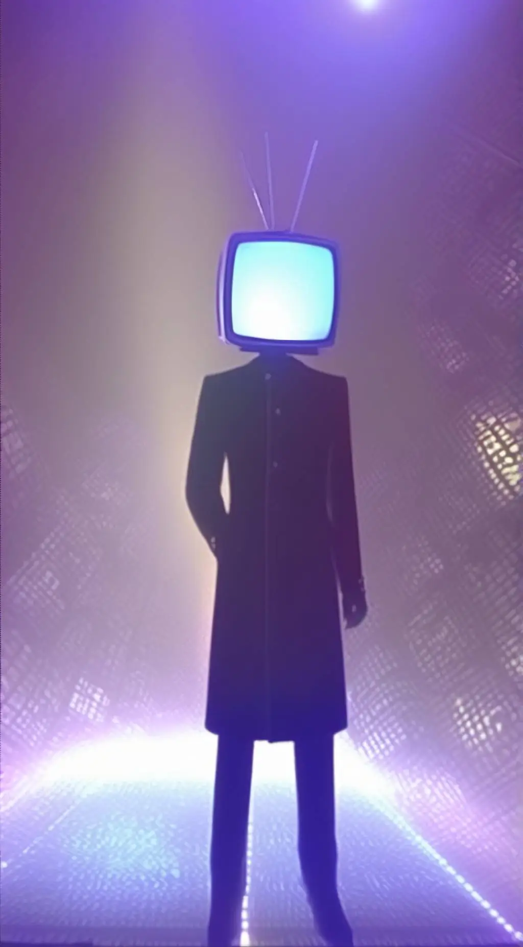 ai character: sus tv woman background