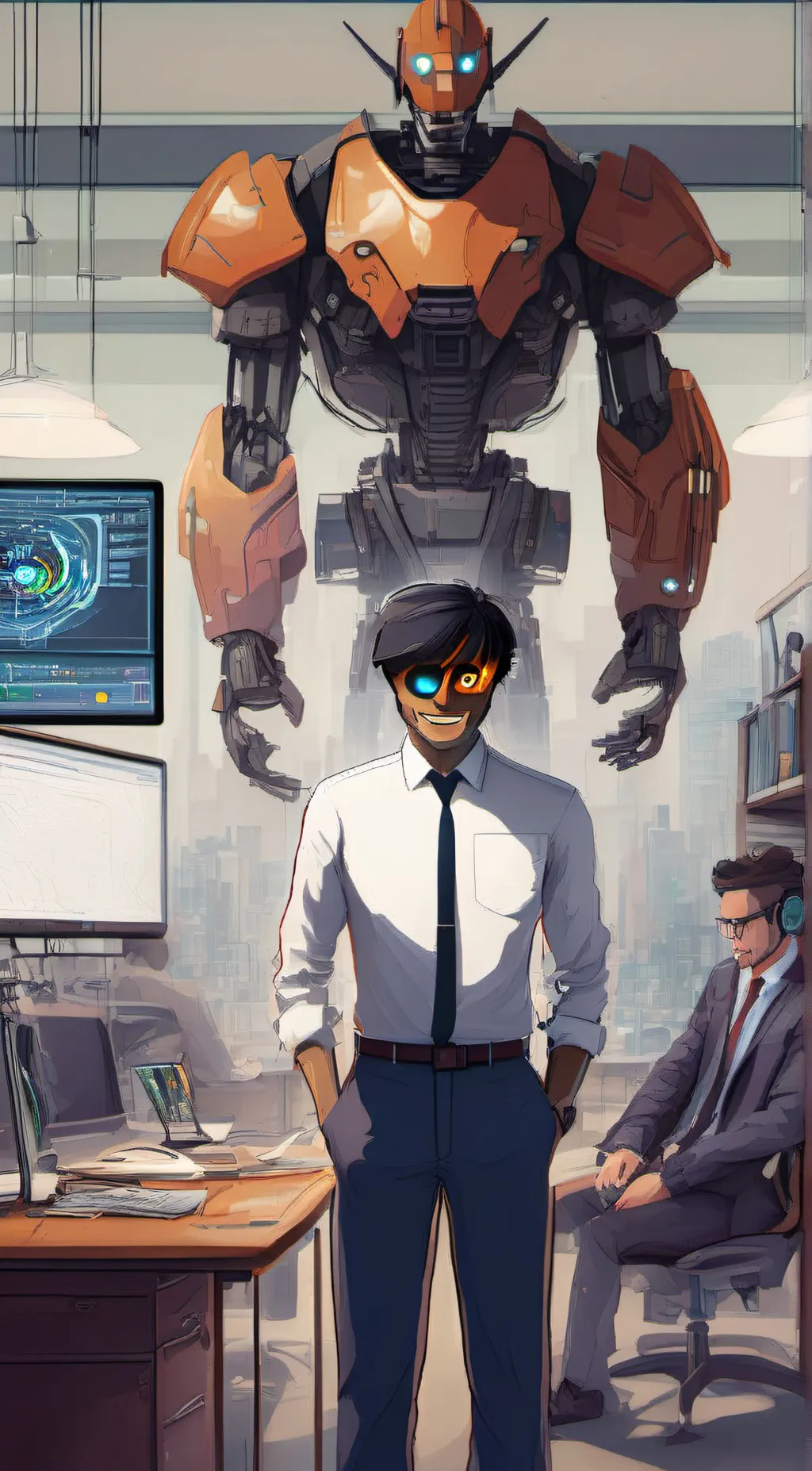 ai character:  Error sans background