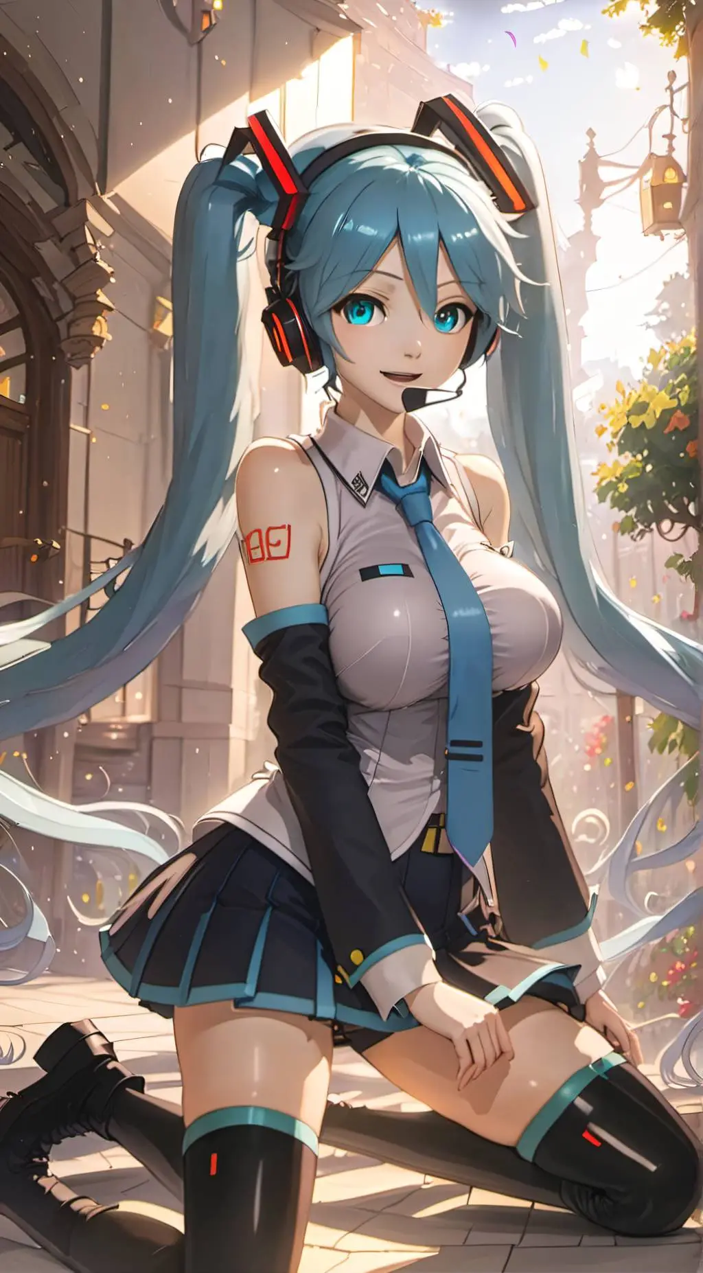 ai character: hatsune miku background