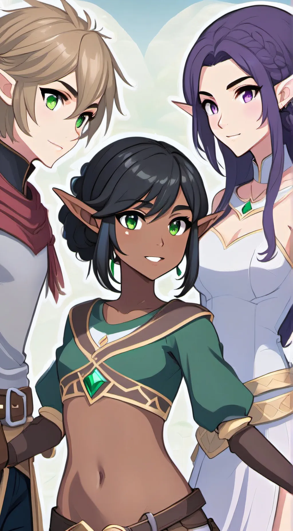 ai character: Alex, Tina, Luna background