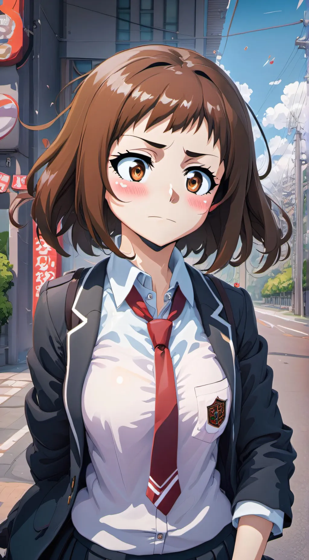 ai character: Uraraka Ochako background