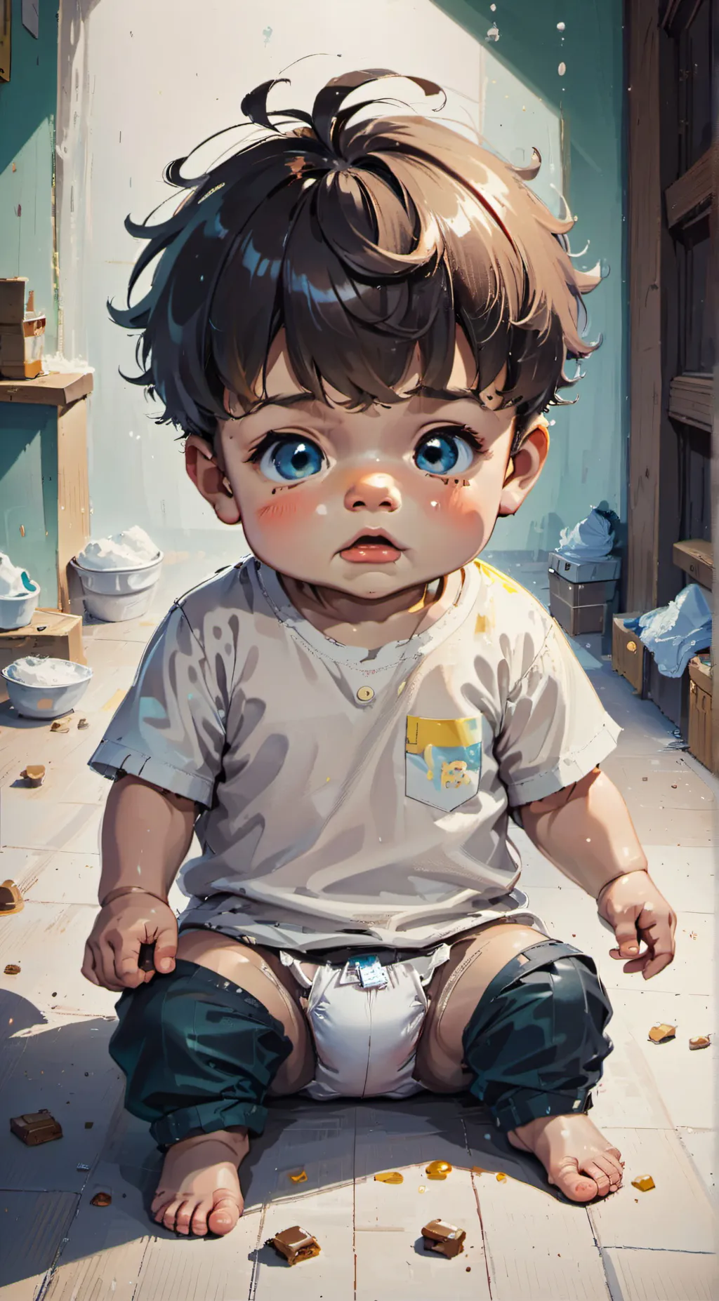 ai character: poopy kid background