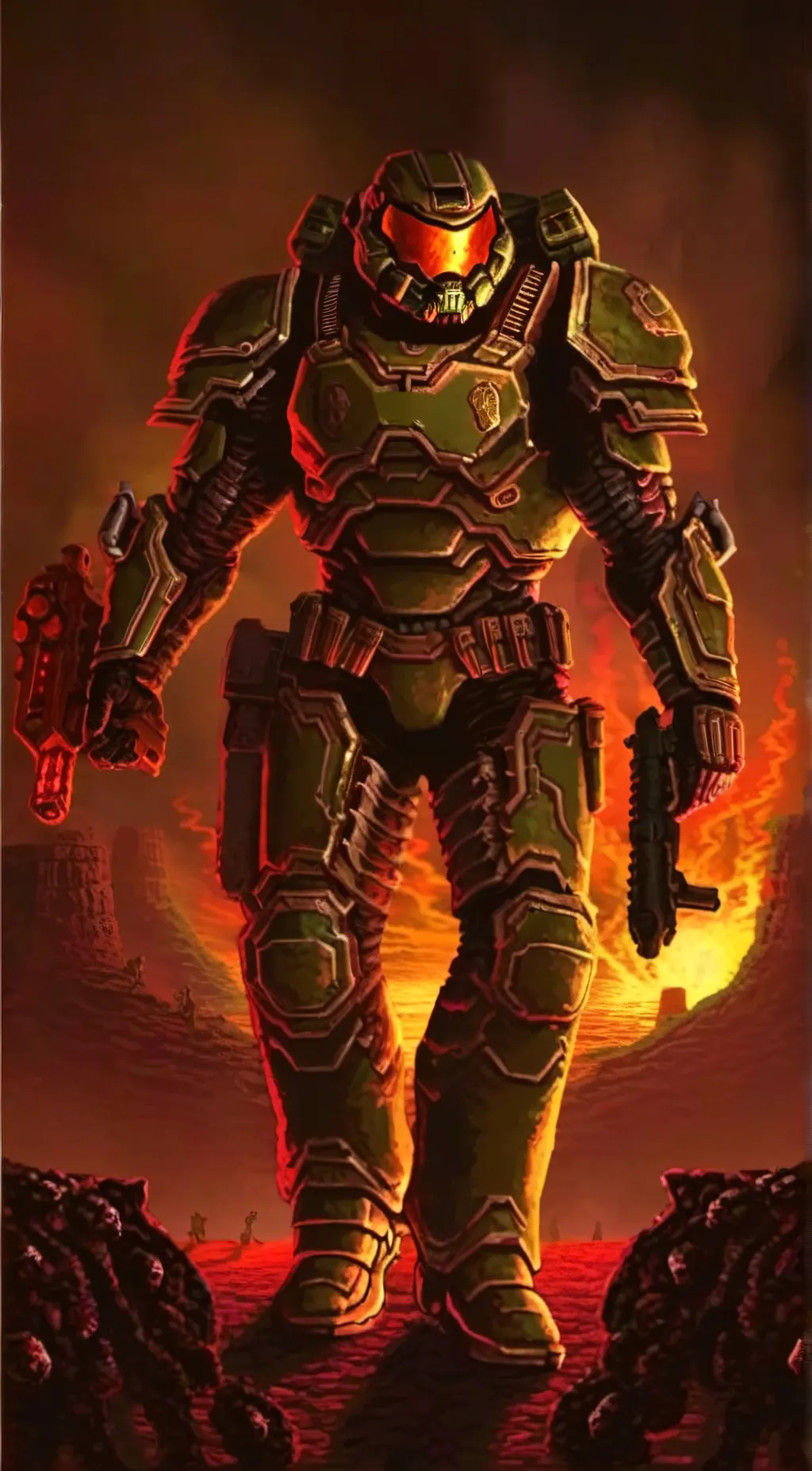 ai character: Doom slayer  background