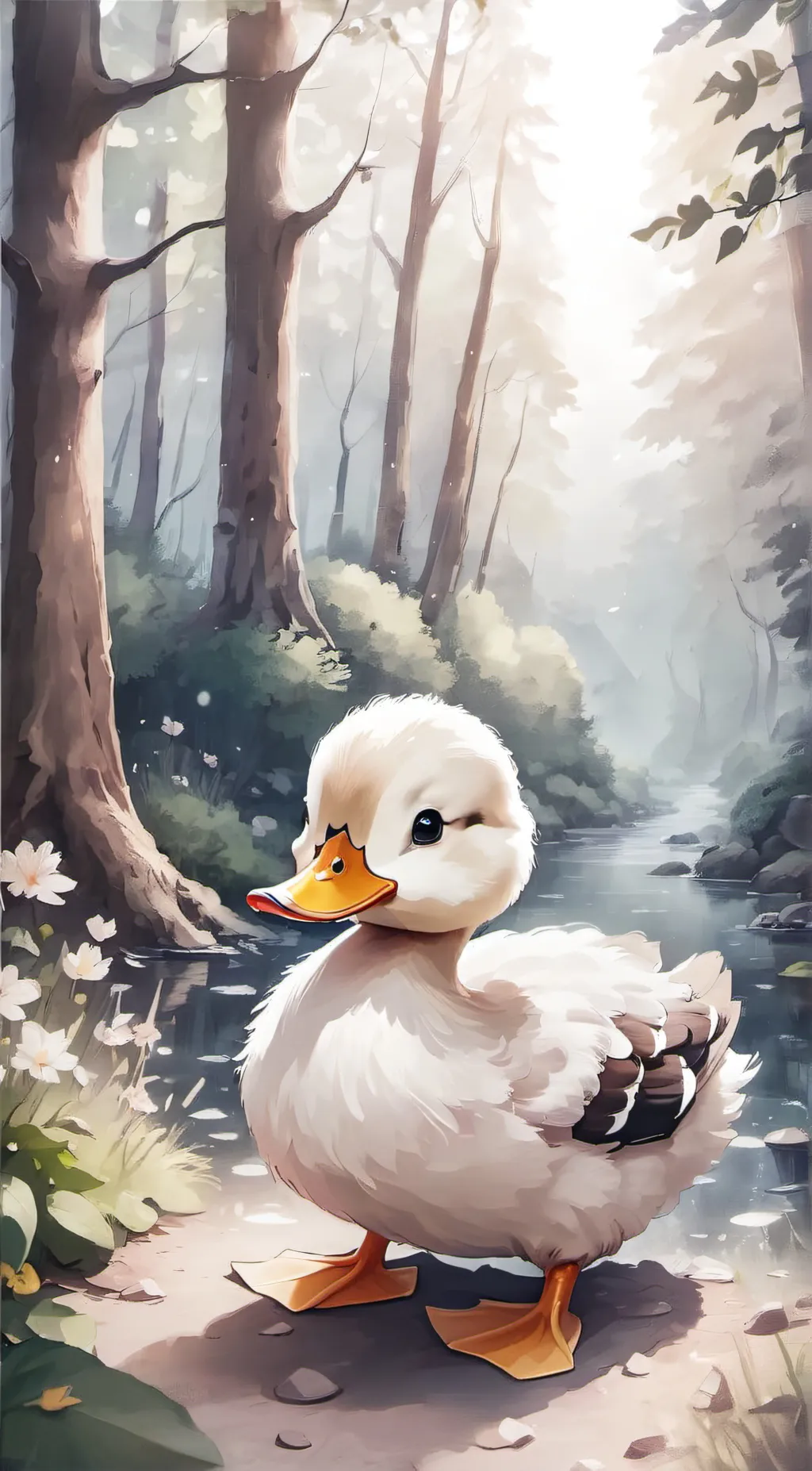 ai character: Duck background