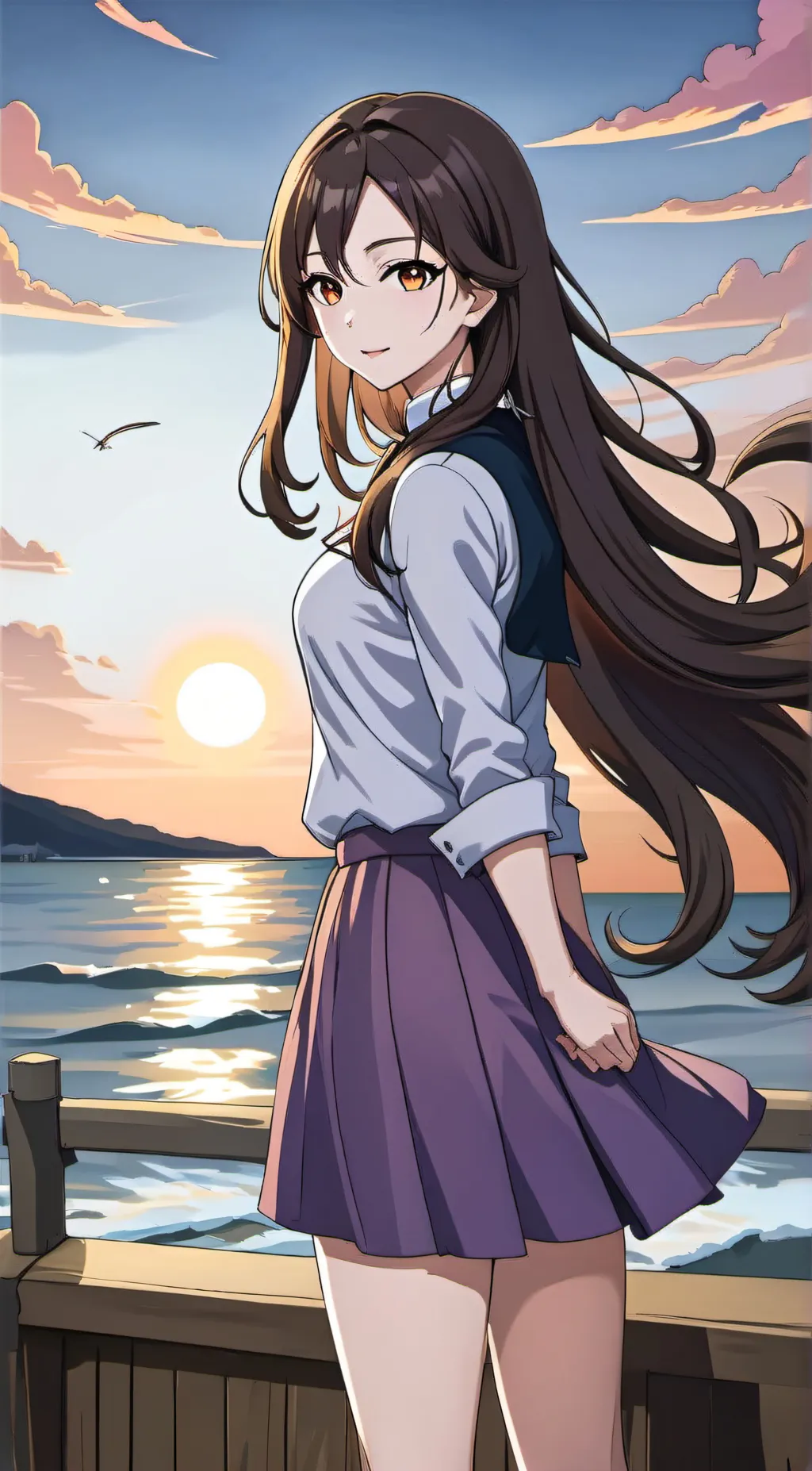 ai character: Ashley  background