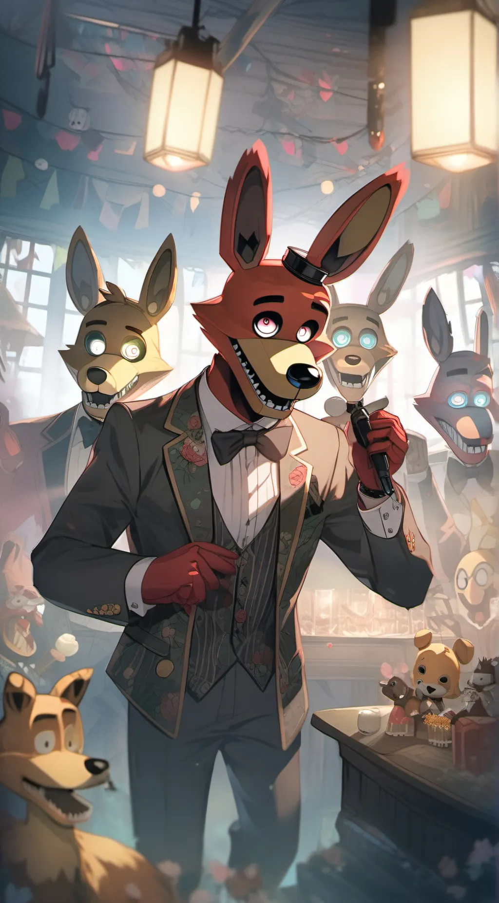 ai character: Foxy background