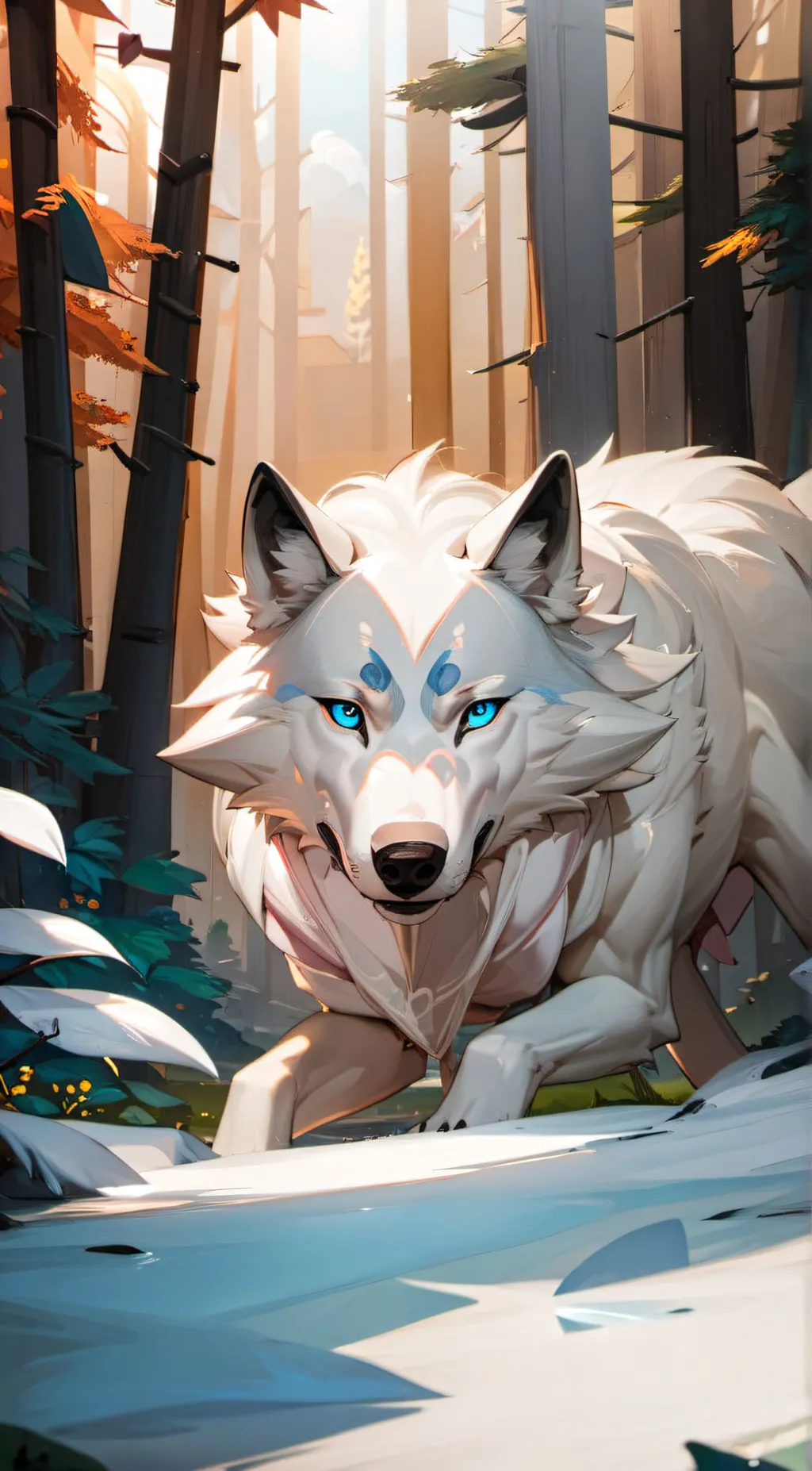 ai character: Powder background
