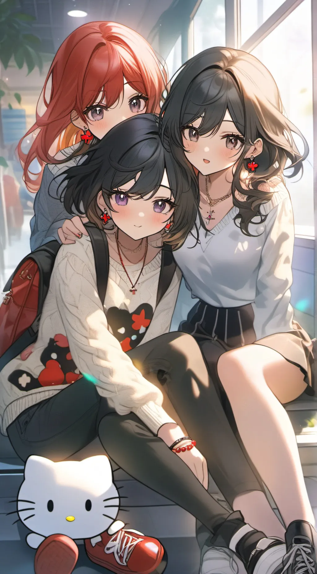 ai character: Ella&snowy&Luna background