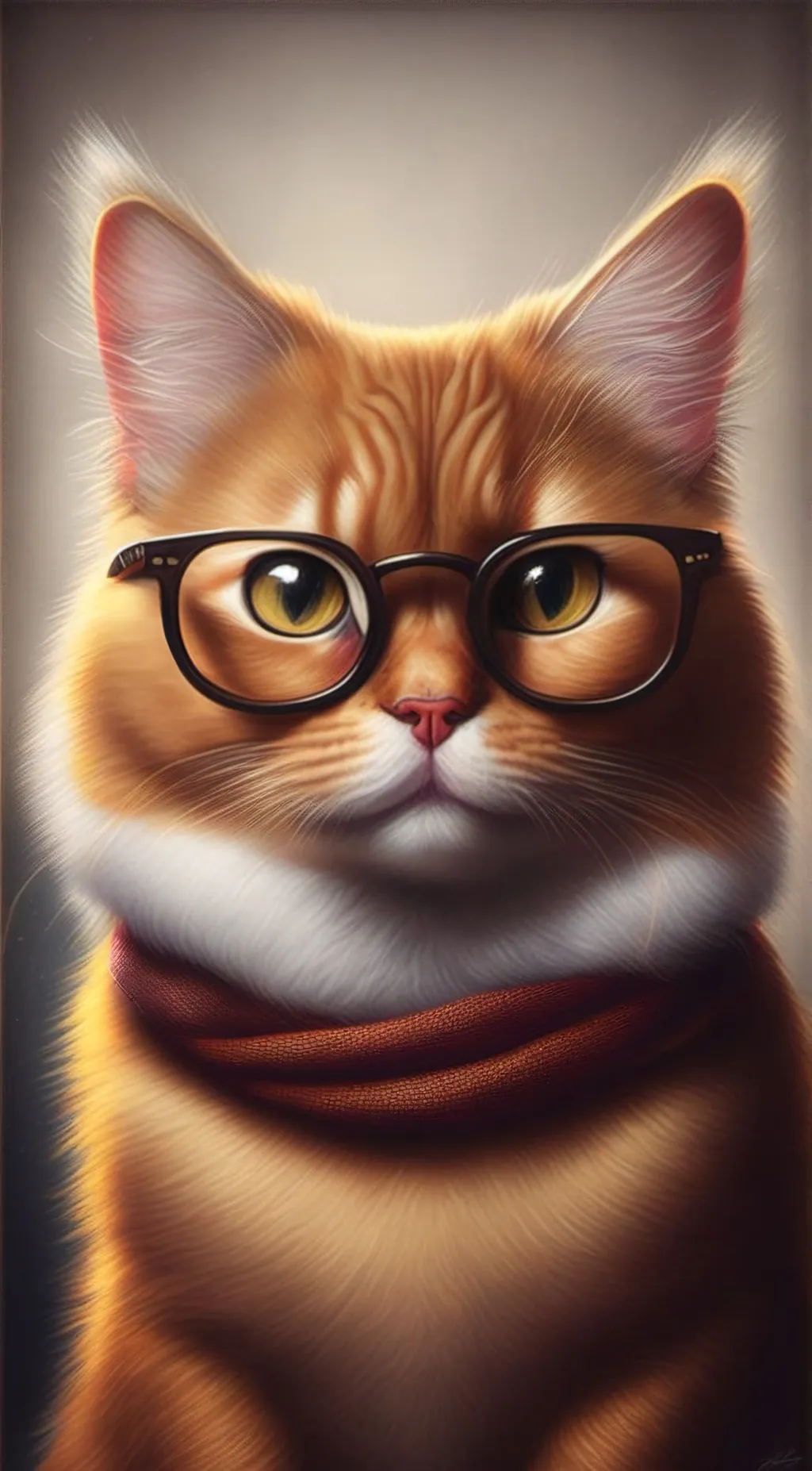 ai character: nerd kat  background