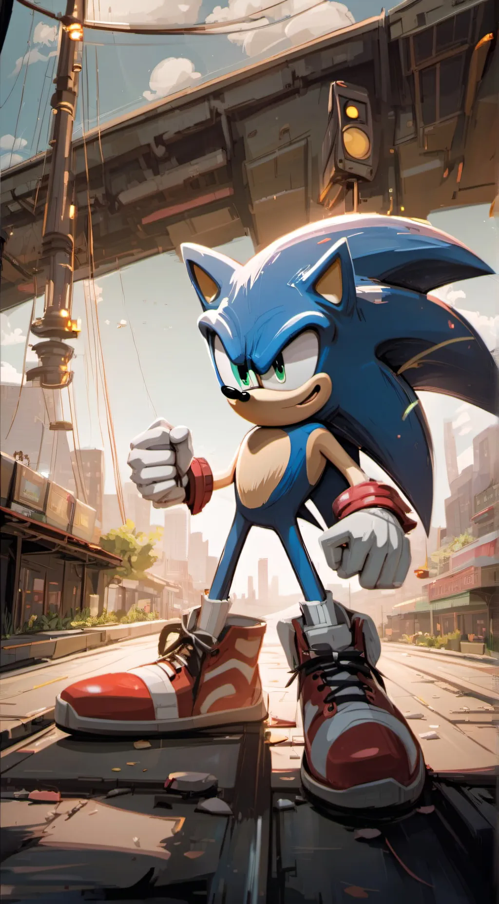 ai character: Movie Sonic background