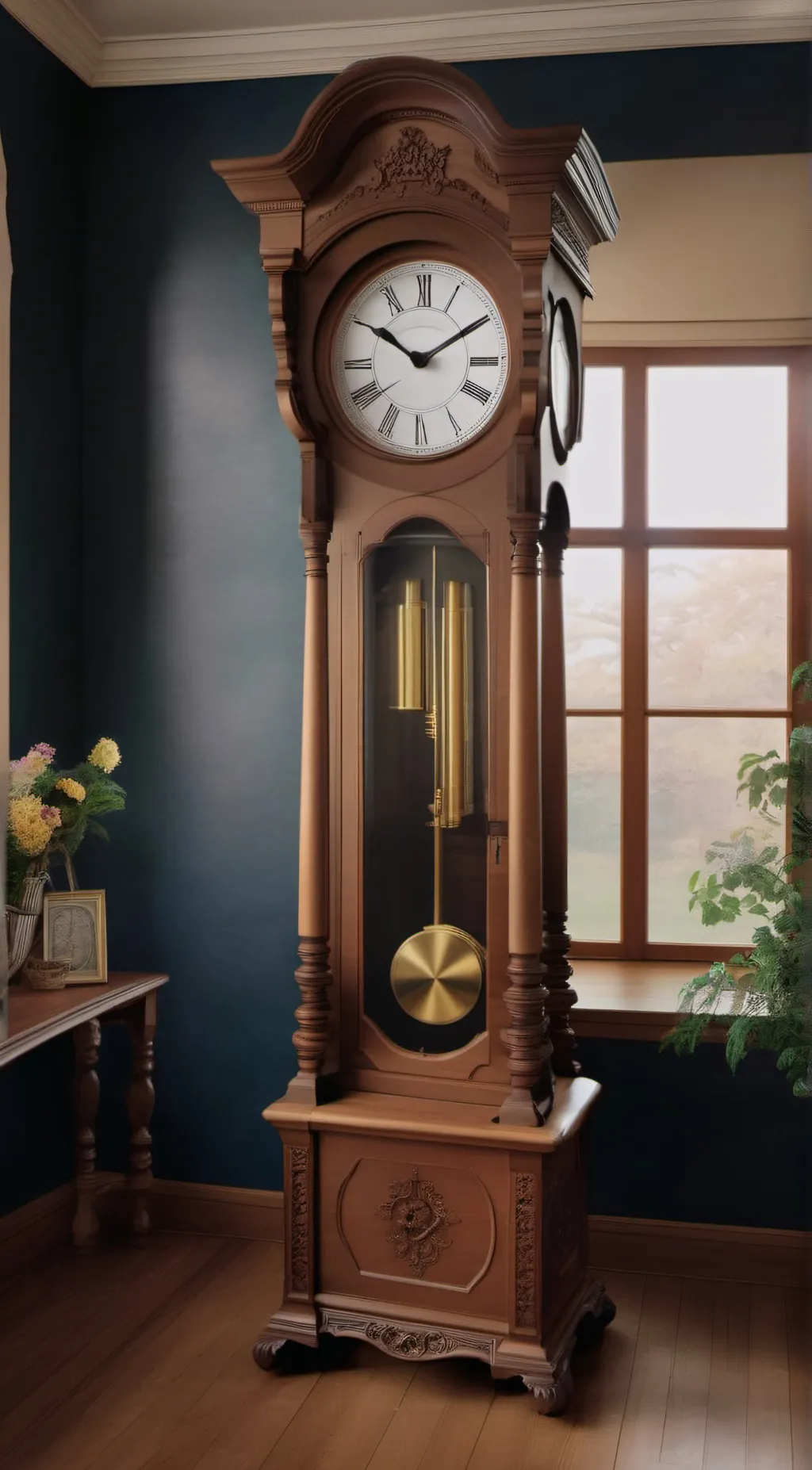 ai character: wise clock background