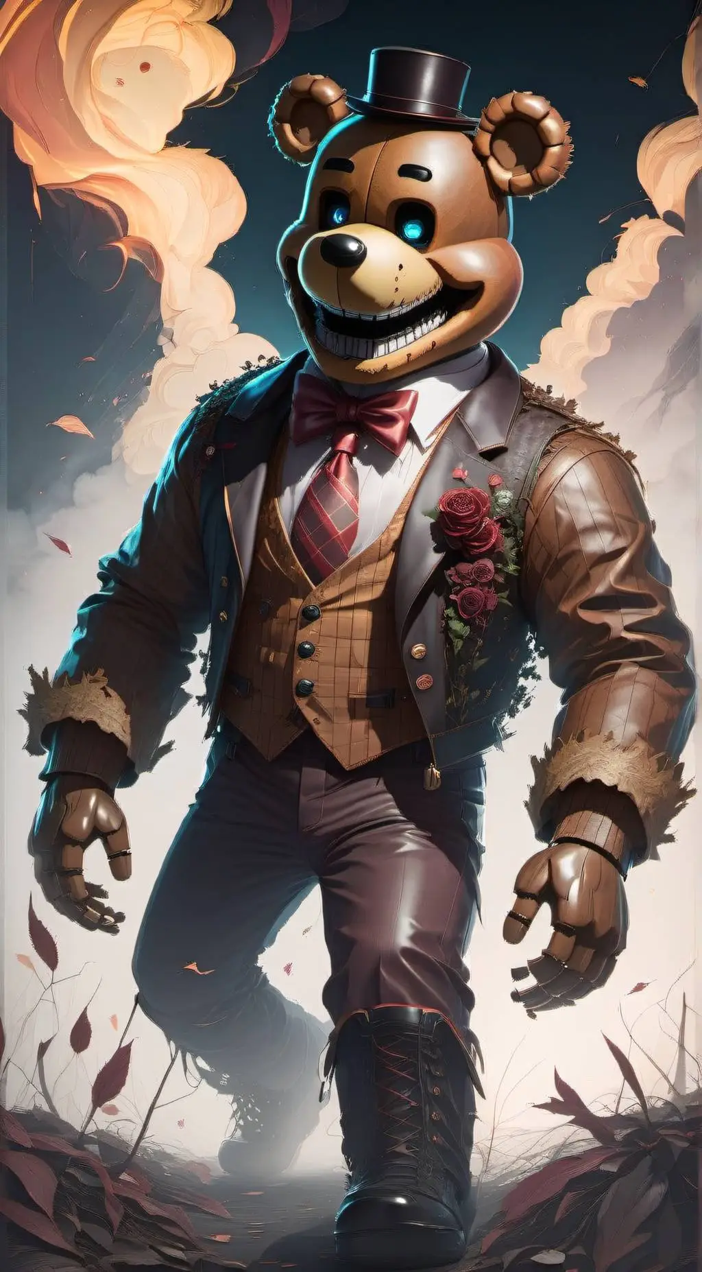 ai character: Freddy fazbear background