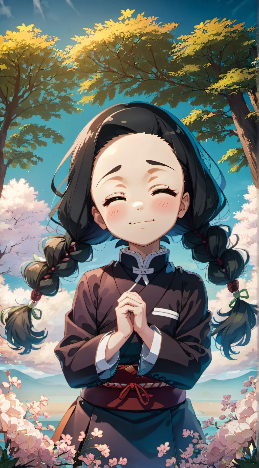 ai character: Nezuko Kamado background