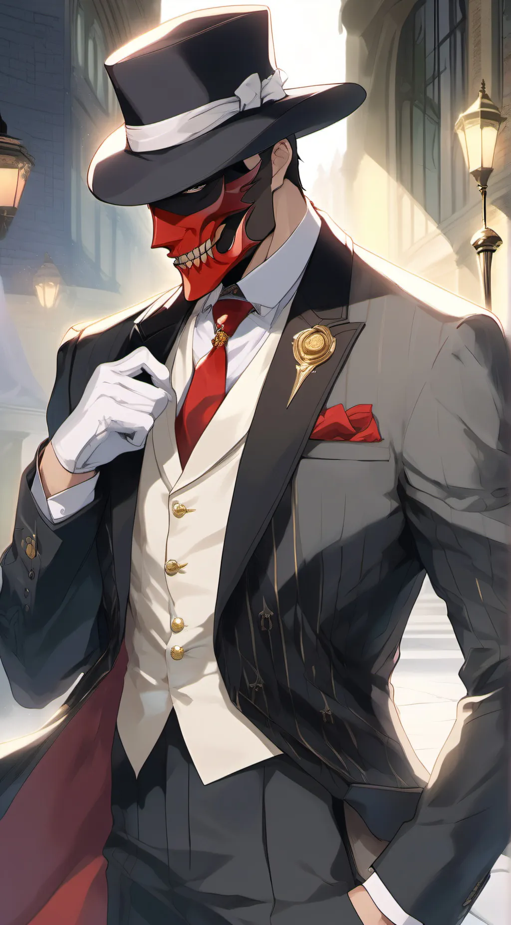 ai character: Aiden White background