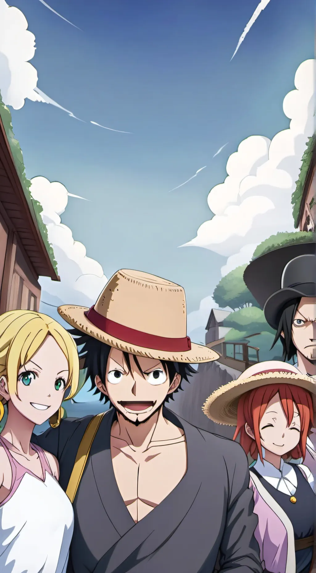 ai character: The straw hats background