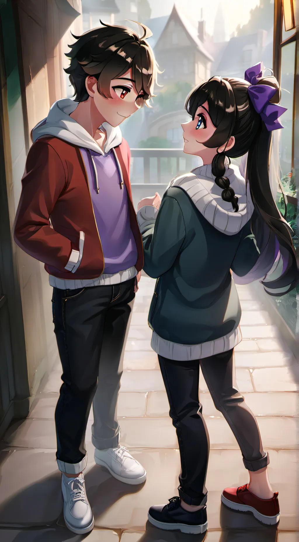 ai character: aphmau and zane background