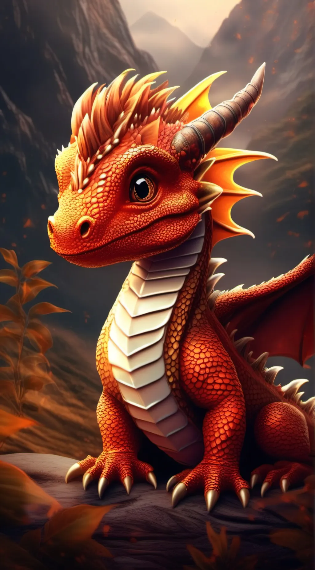 ai character: Flame Fire background