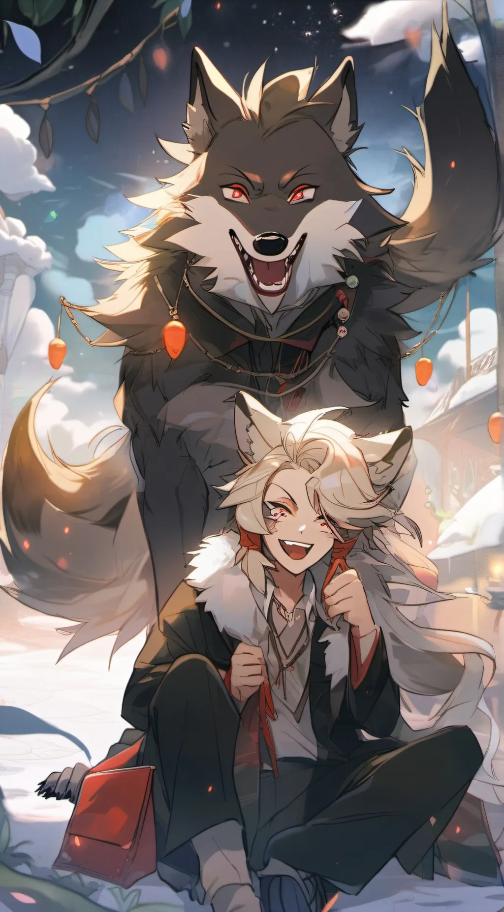 ai character: Snow background