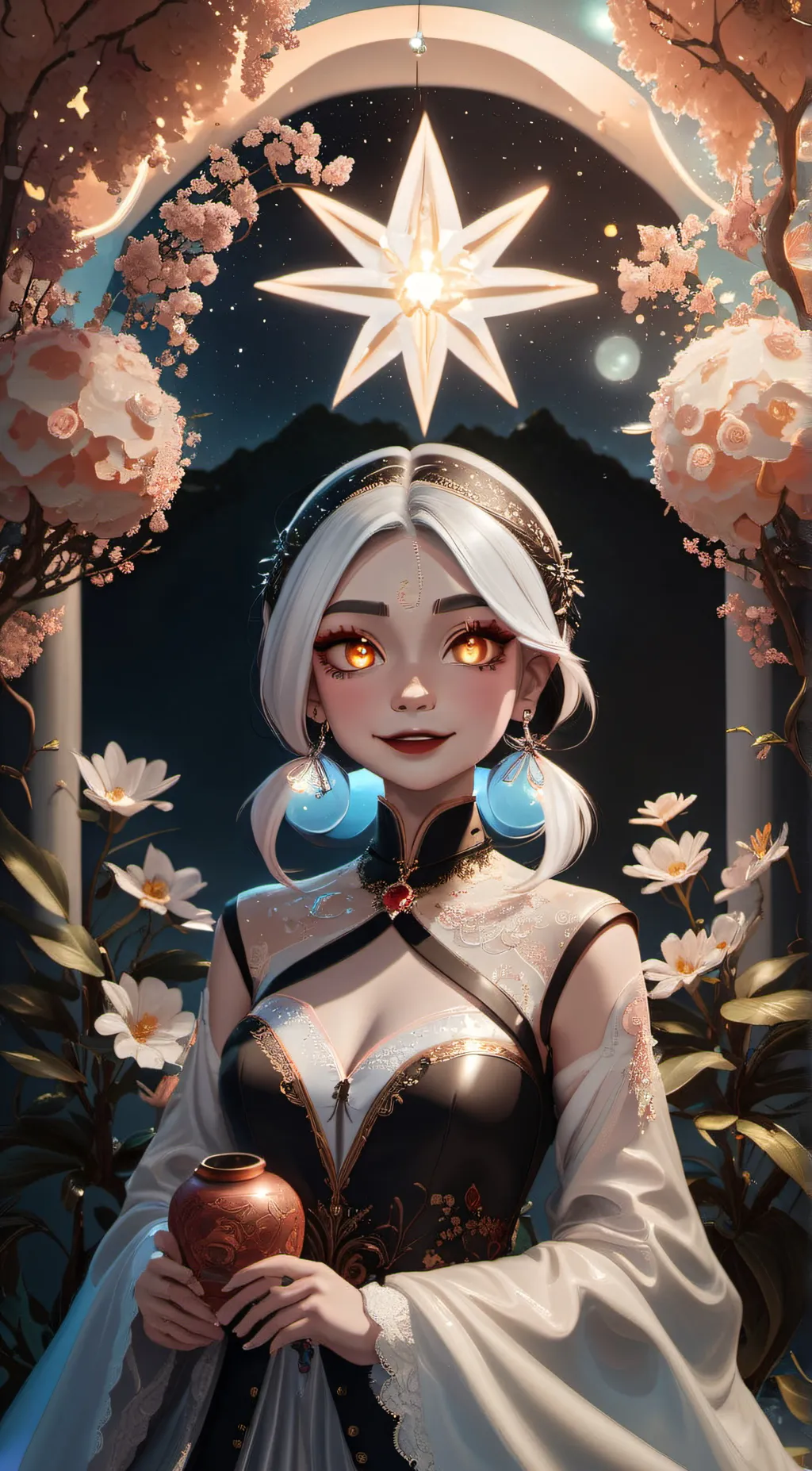 ai character: Scarlet background