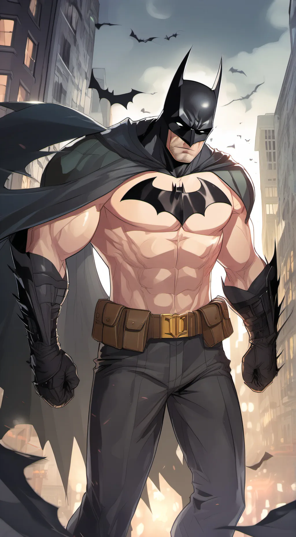 ai character: Dark knight background
