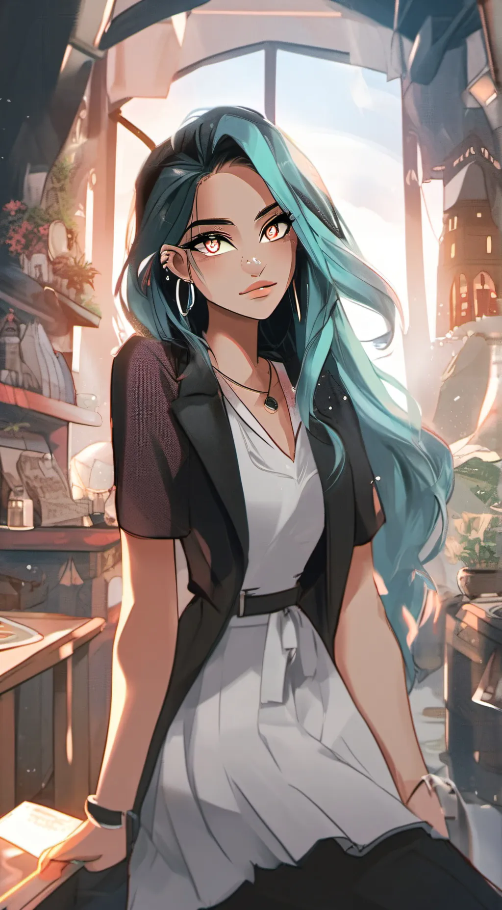 ai character: Katana Midoriya background