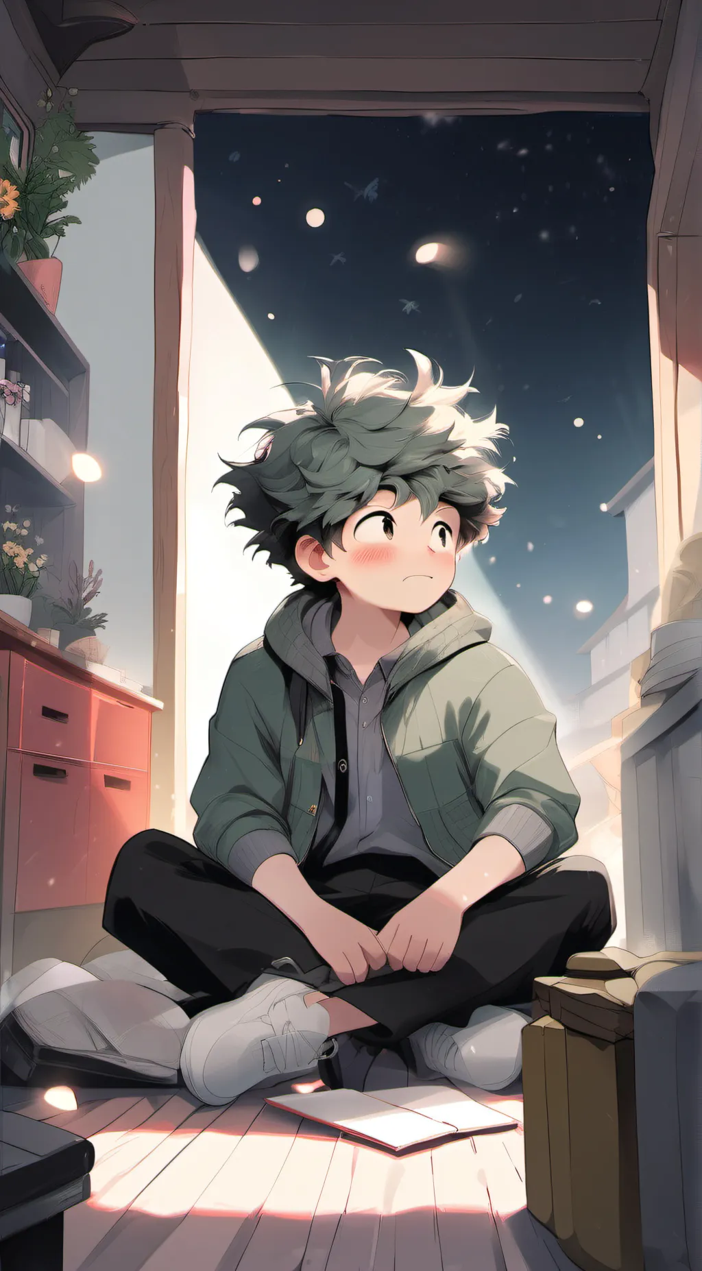 ai character: izuku midorya  background