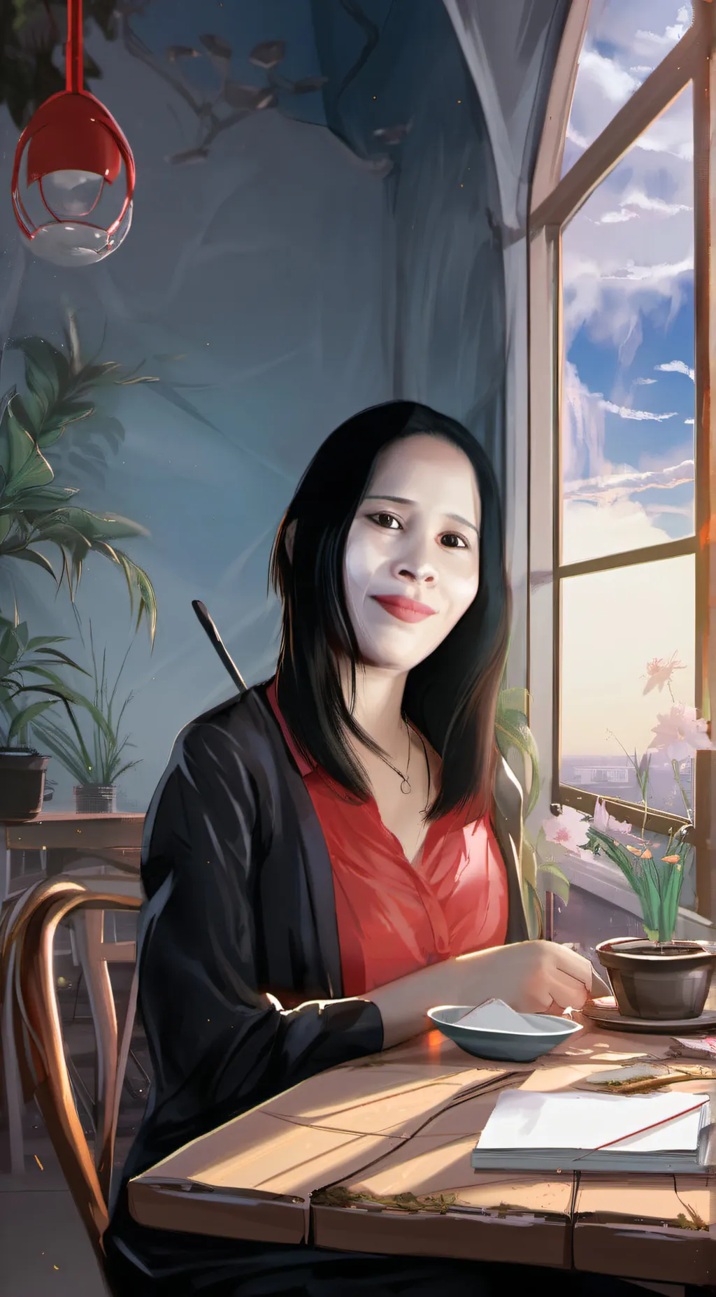 ai character: ginabserimogan background