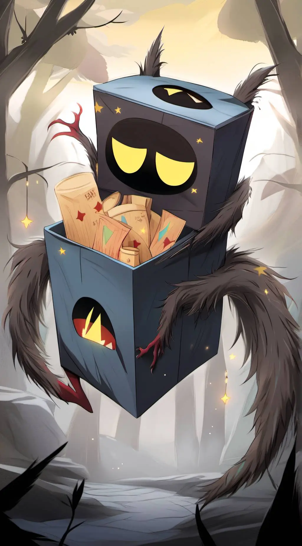 ai character: Boxy Boo background