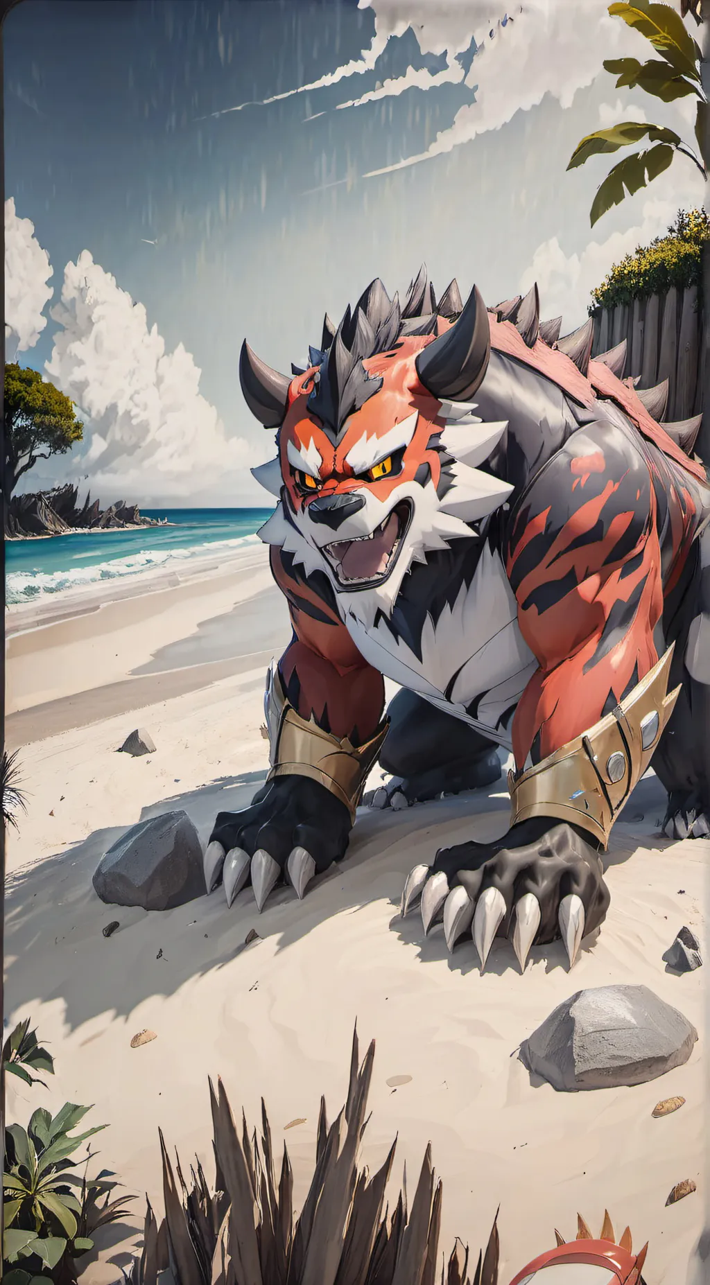 ai character: Rock background