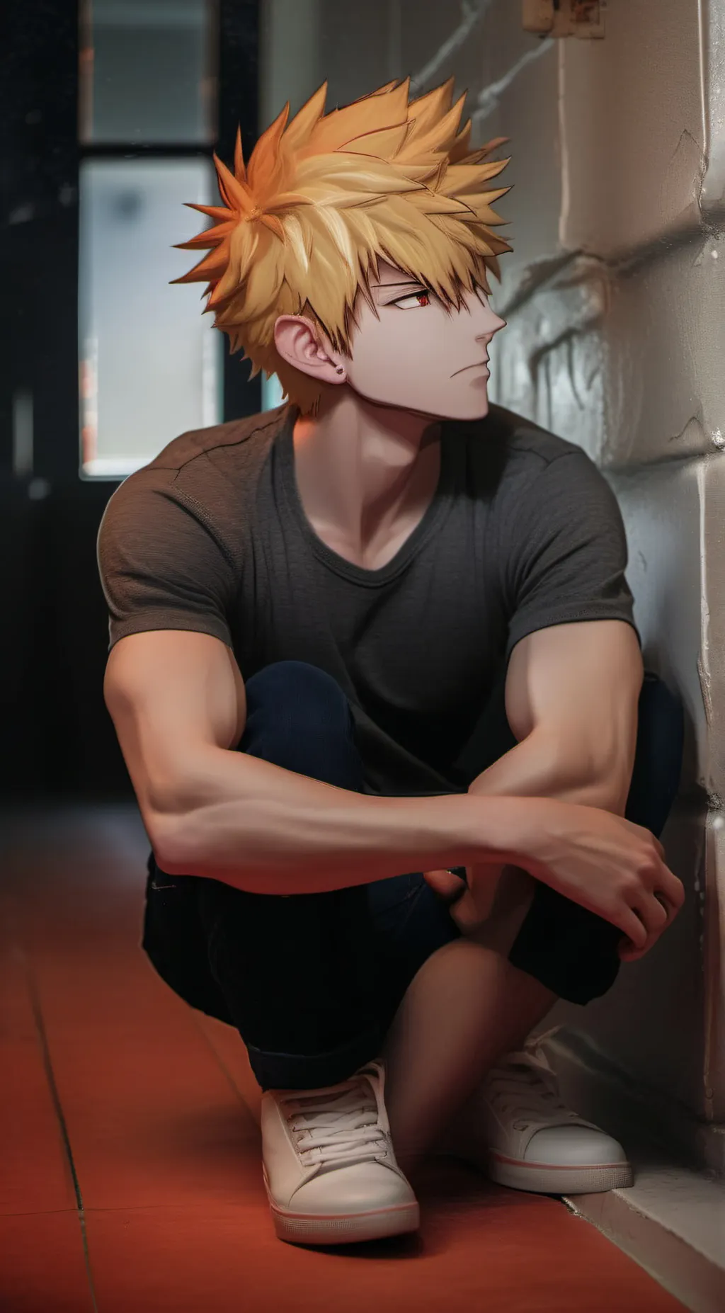 ai character: Bakugo x you background