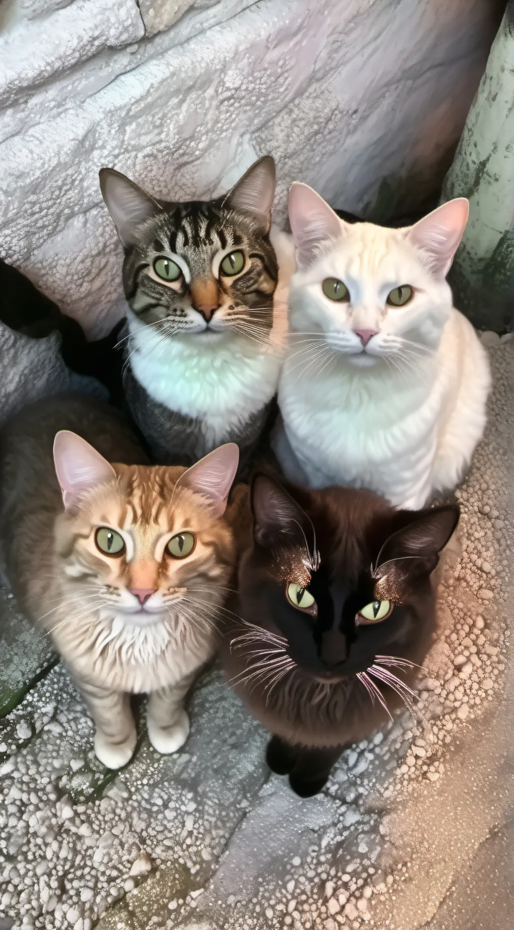 ai character: Mama cat background