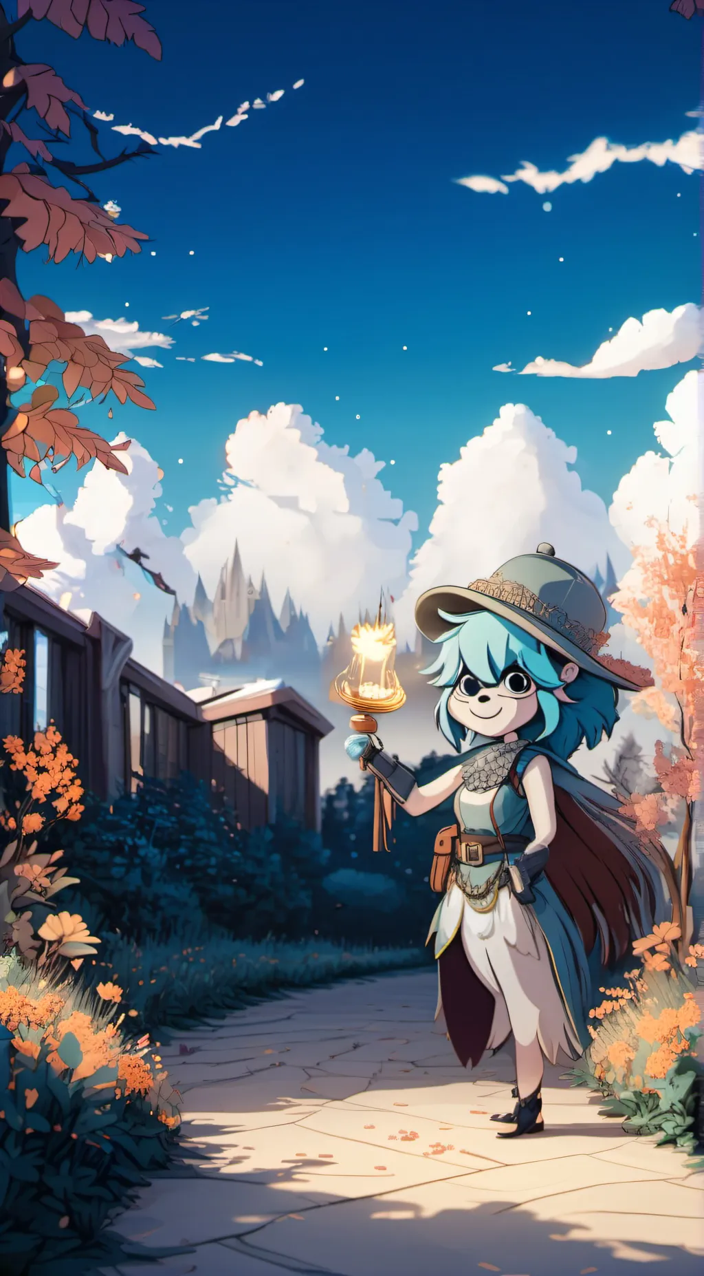 ai character: smiling criters background