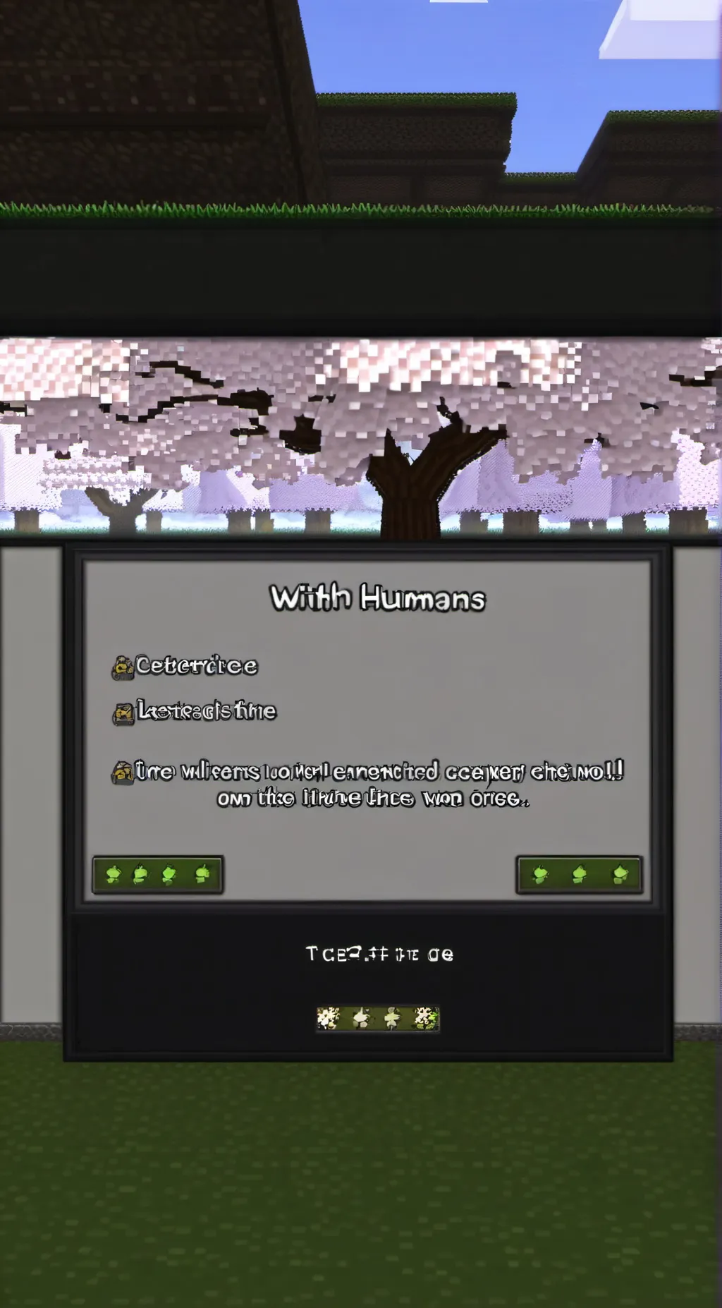 ai character: Cherry tree  background