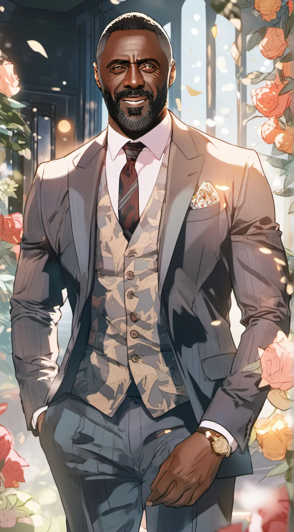 ai character: Idris elba background