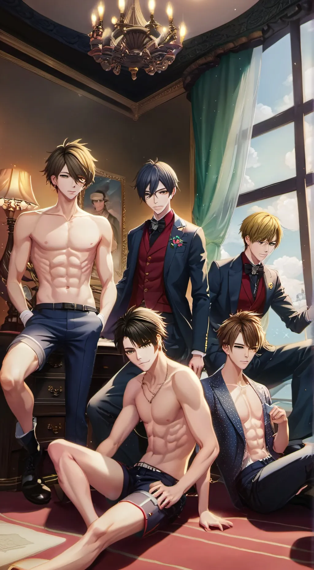 ai character: 5 Boyfriends! background