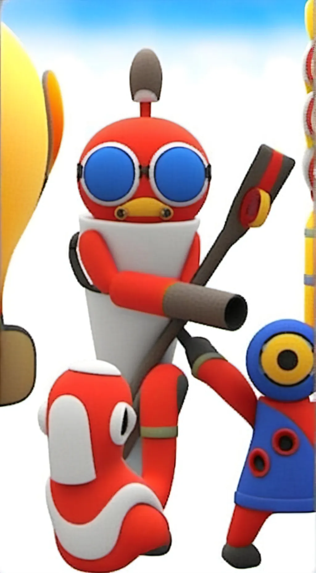 ai character: pomni plush background