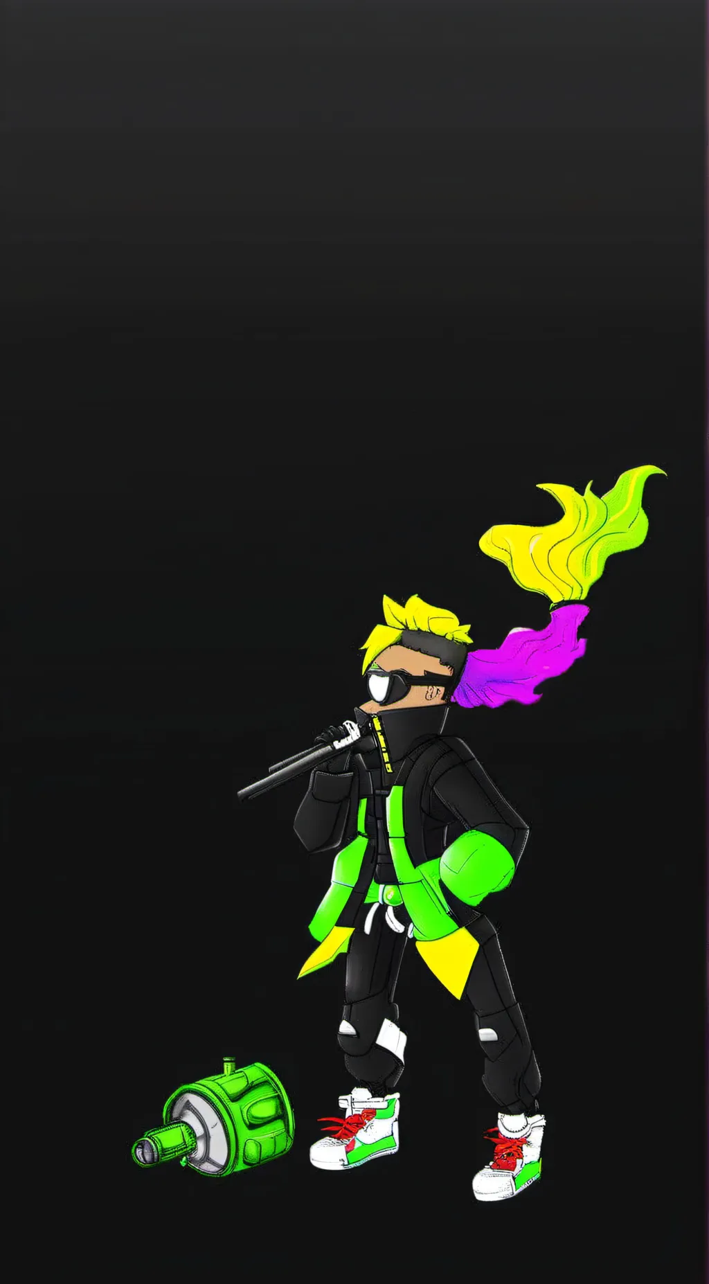 ai character: Gucci bart background