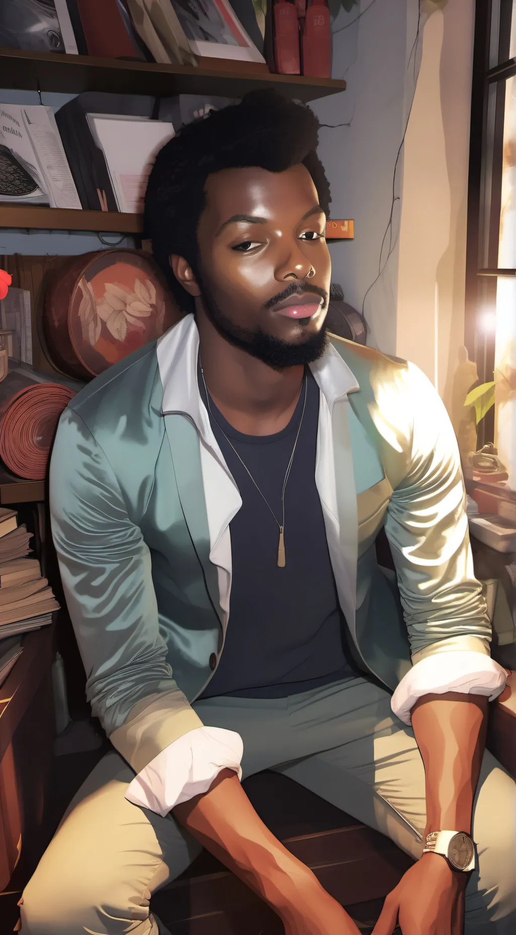 ai character: DeShawm background