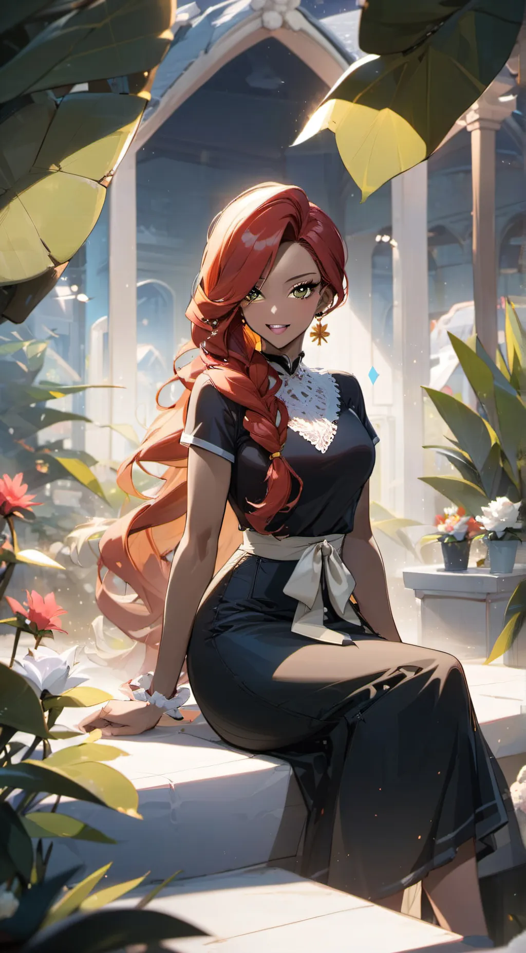 ai character: Scarlet background