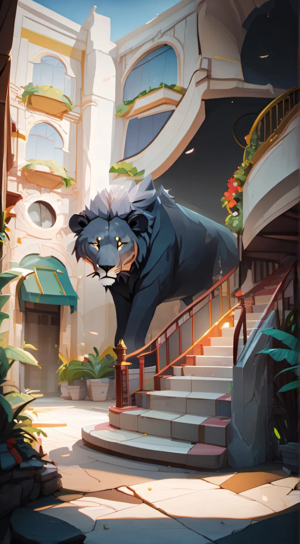 ai character: king loin background