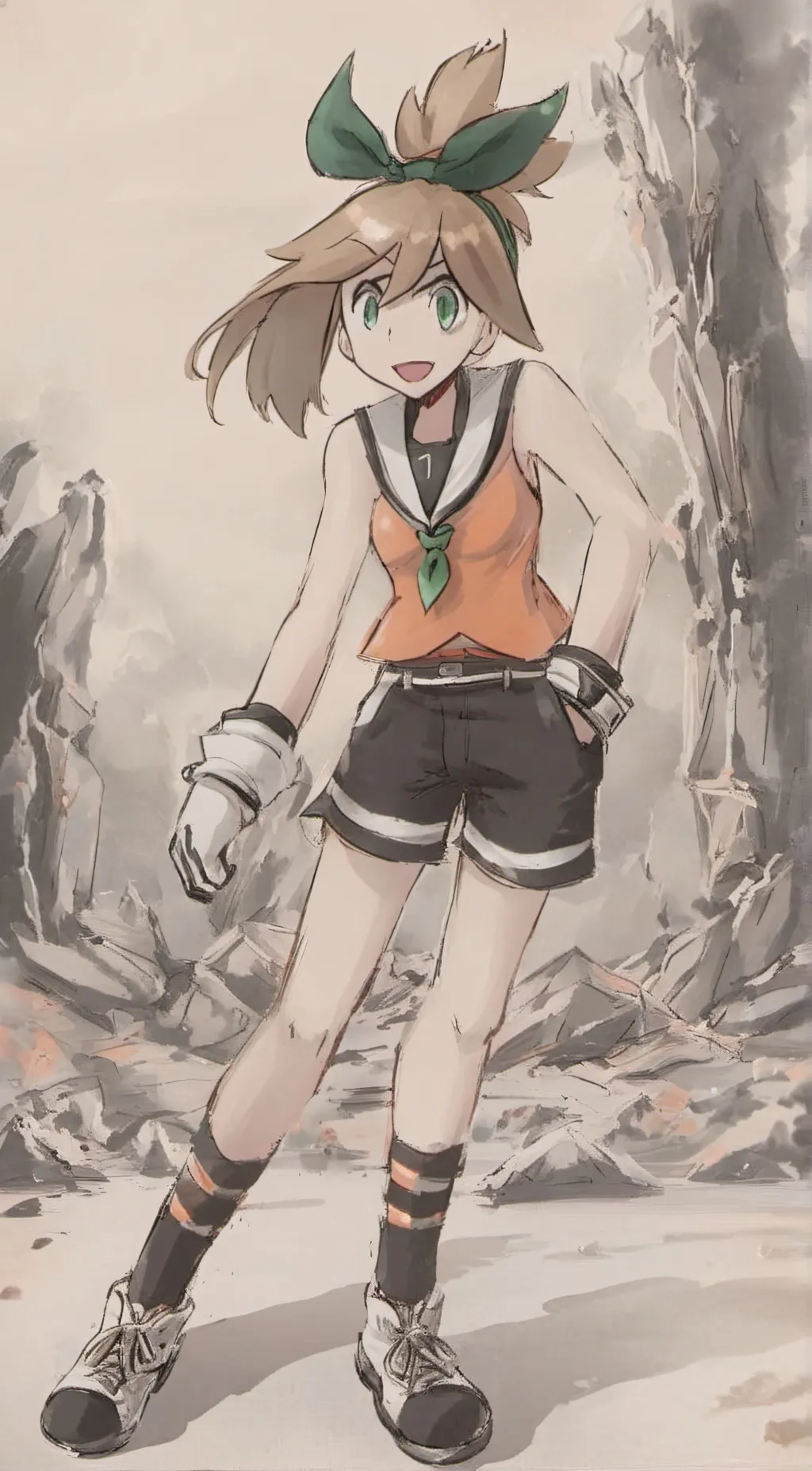 ai character: May (Pokemon) background