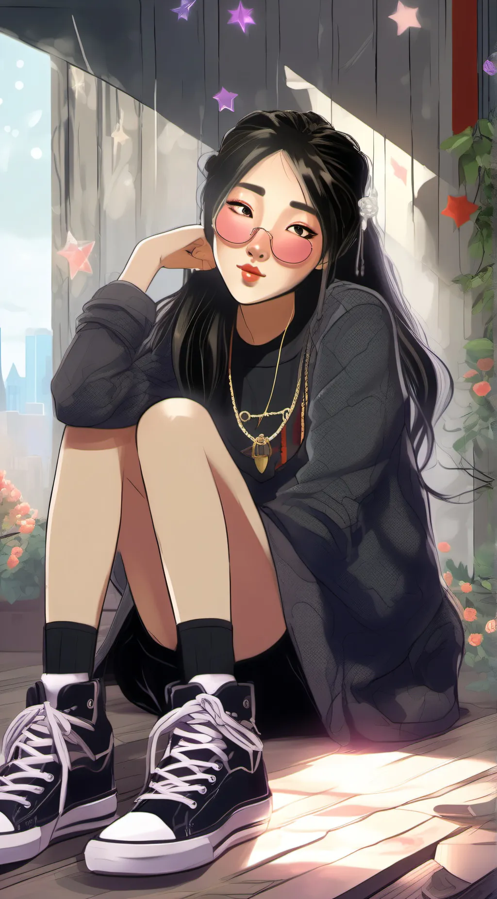 ai character: Velvet background